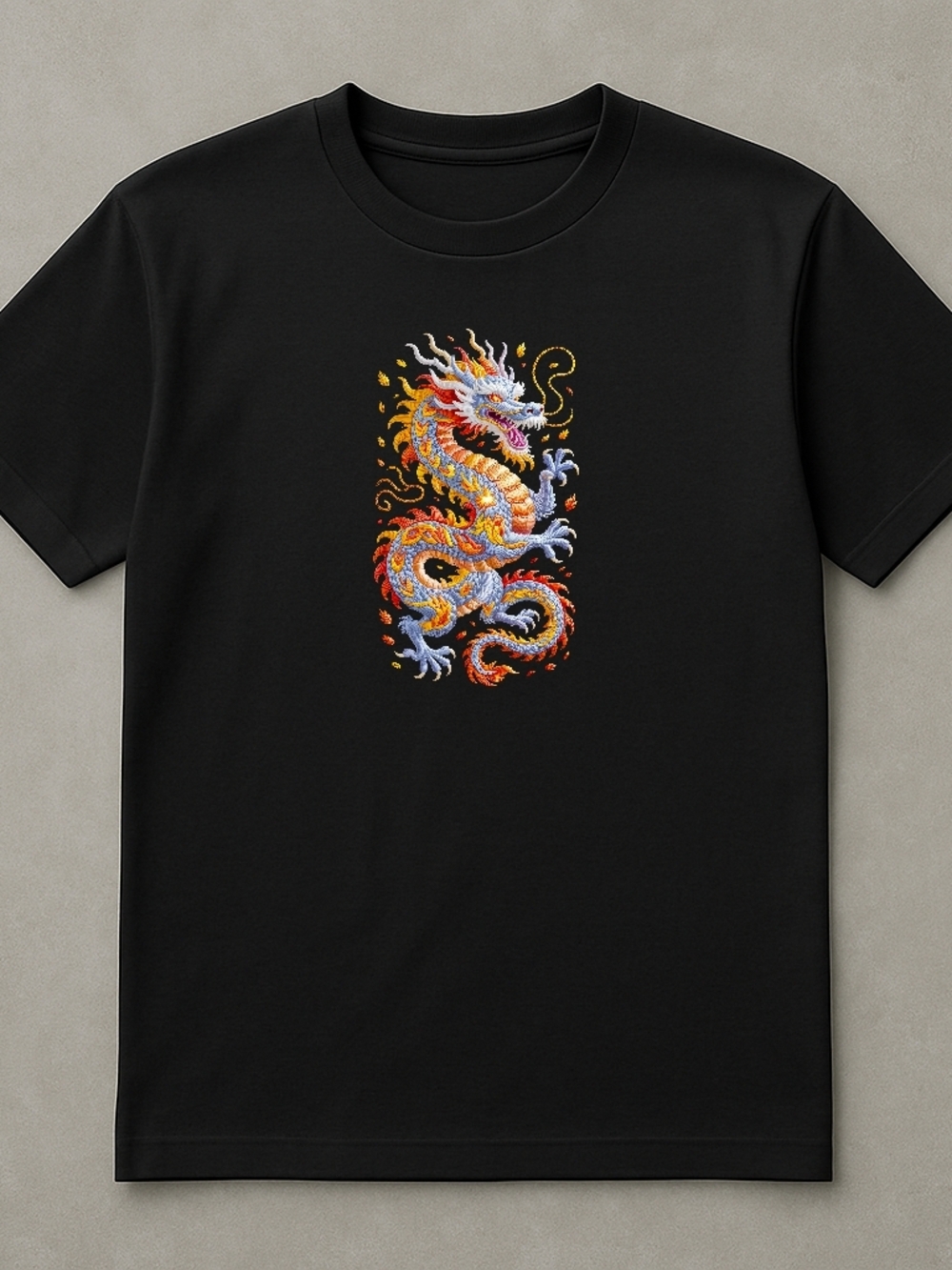 "Urban Stitch Tees" Unisex T-shirt Black Color Embroide Design